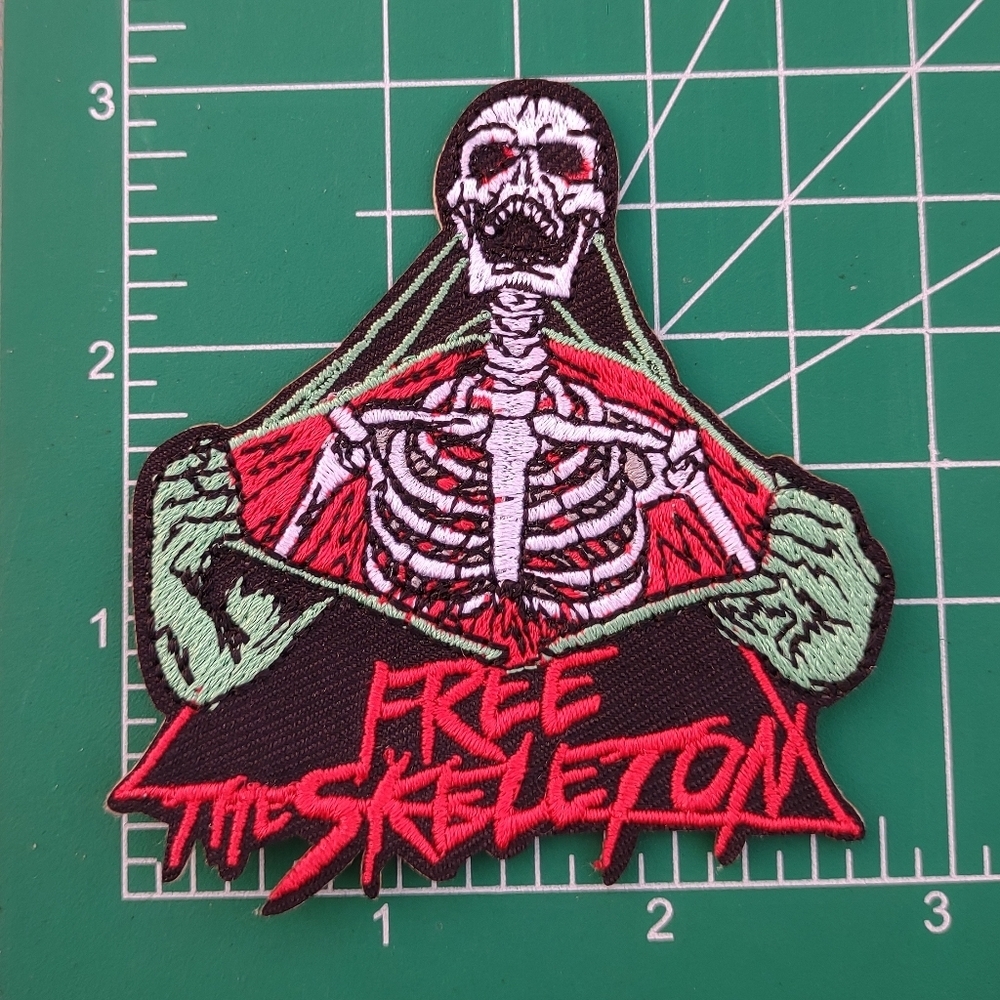2/$10 Free The Skeleton Embroidered Patch
